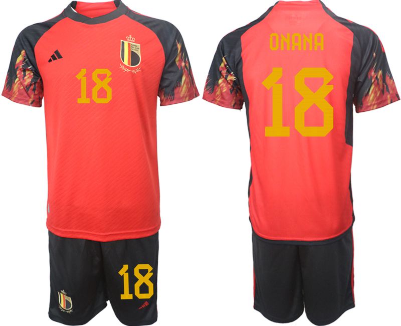 Men 2022 World Cup National Team Belgium home red 18 Soccer Jerseys